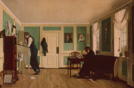 W.F.Bendz, Zimmer an Amaliegade 1826 de Wilhelm Ferdinand Bendz