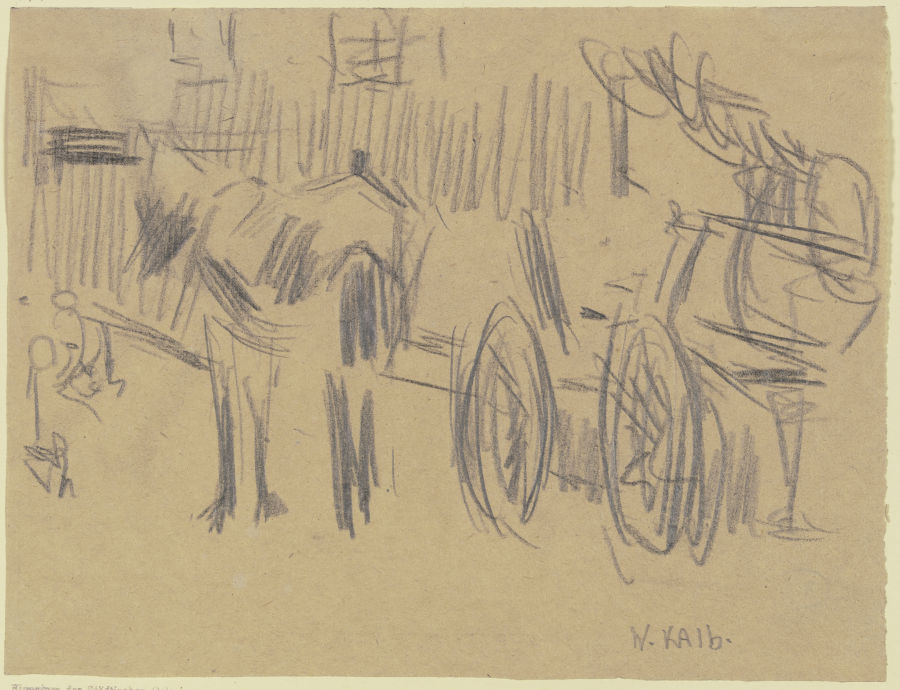 Horse and cart de Wilhelm Kalb