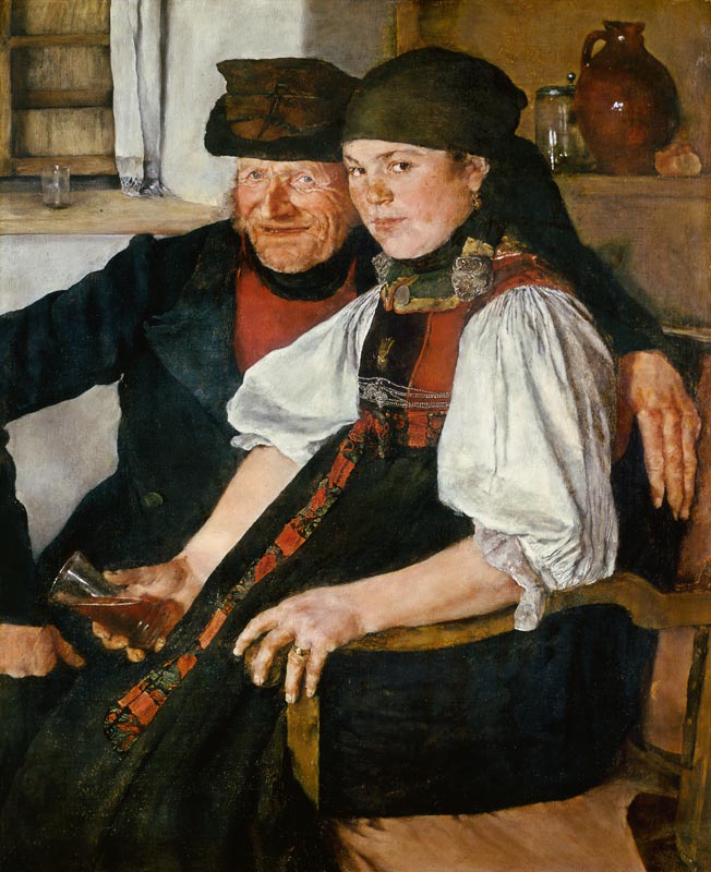 The dissimilar couple de Wilhelm Maria Hubertus Leibl