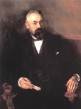 Big portrait Privy Councillor Seeger, sitting in t