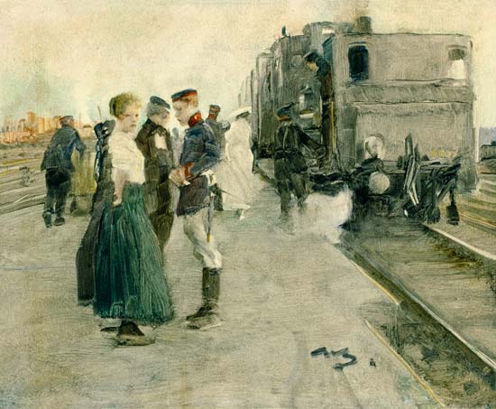 Farewell on the platform de Wilhelm Schreuer
