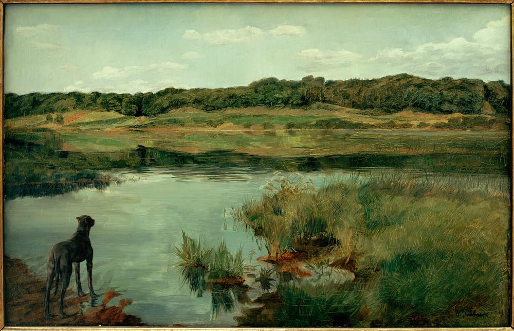 Mastiff at Lake Wesling de Wilhelm Trübner