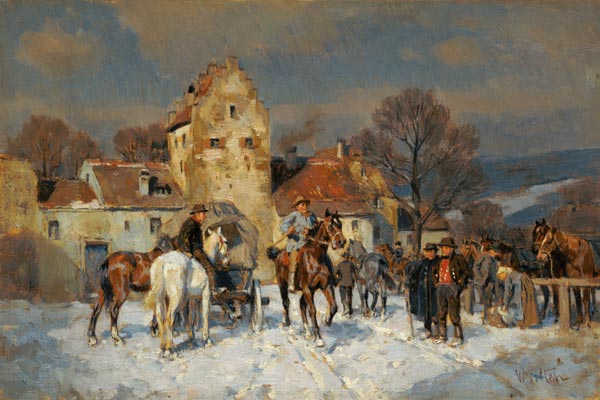 Horse market into francs de Wilhelm Velten