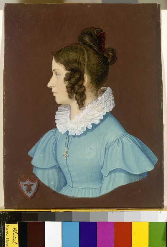 Josephine Suttner, the bride of the artist. de Wilhelm von Kaulbach
