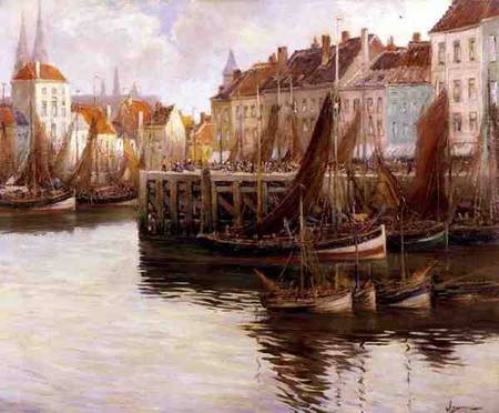 Ostend Harbour de Willem Bataille