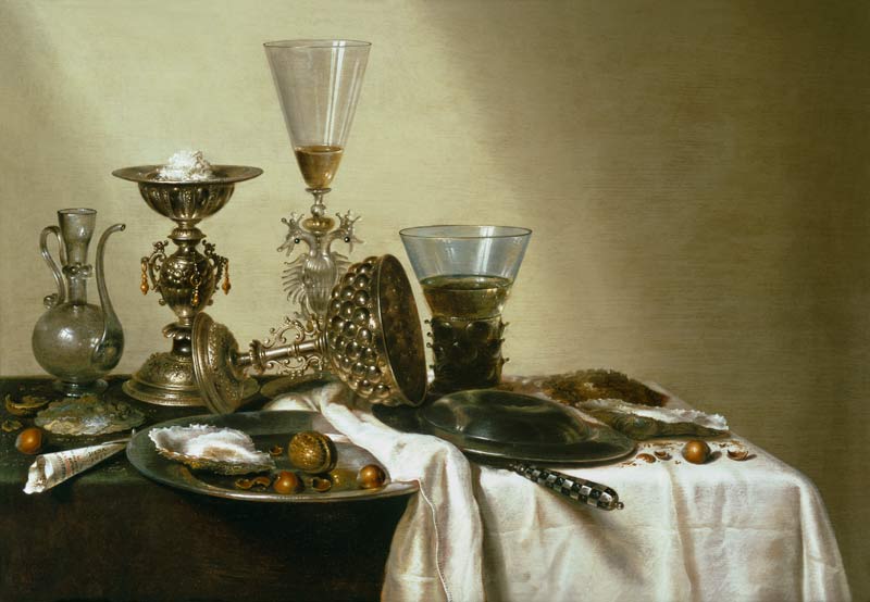 Still Life with Oysters and Nuts de Willem Claesz Heda