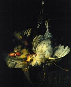 Dos gallos muertos de Willem van Aelst