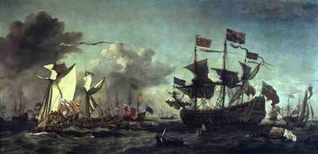 Royal Visit to the Fleet de Willem van de Velde d.J.