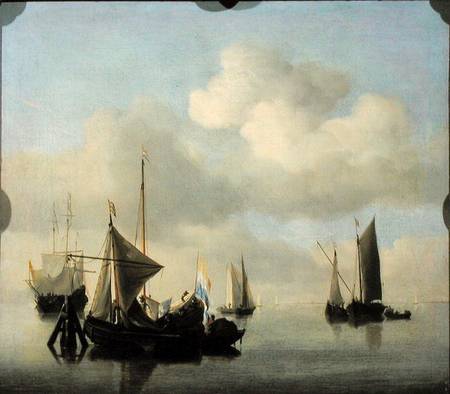 Seascape in Calm Weather de Willem van de Velde d.J.