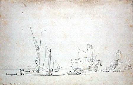 Ships from Sluis de Willem van de Velde d.J.