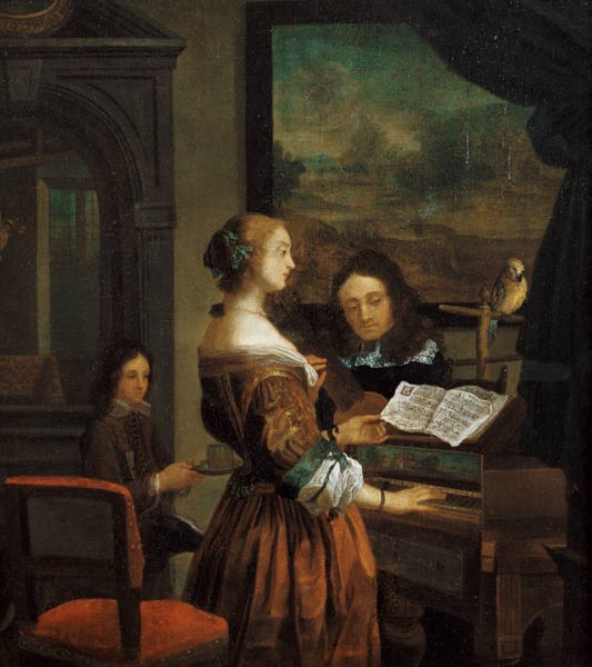 The Music Lesson (panel) de Willem van Mieris