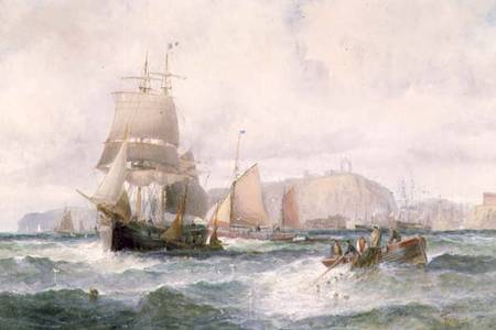 Shipping off a Coastline de William A. Thornley or Thornbery