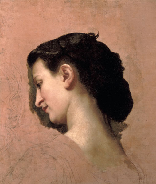Estudio de la cabeza de una niña de William Adolphe Bouguereau