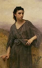 Portrait of a young woman. de William Adolphe Bouguereau