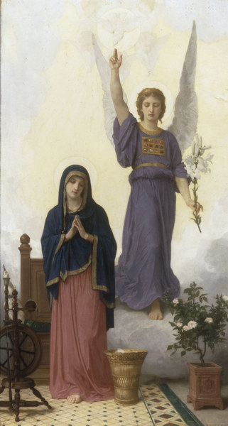 The Annunciation. de William Adolphe Bouguereau