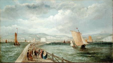 Dover from the Admiralty Pier de William Adolphus Knell