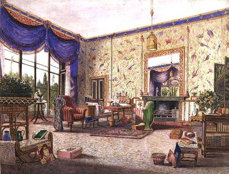 The Chinese Drawing Room, Middleton Park, Oxfordshire de William Alfred Delamotte