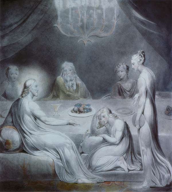 Christ in the House of Martha and Mary or The Penitent Magdalen de William Blake