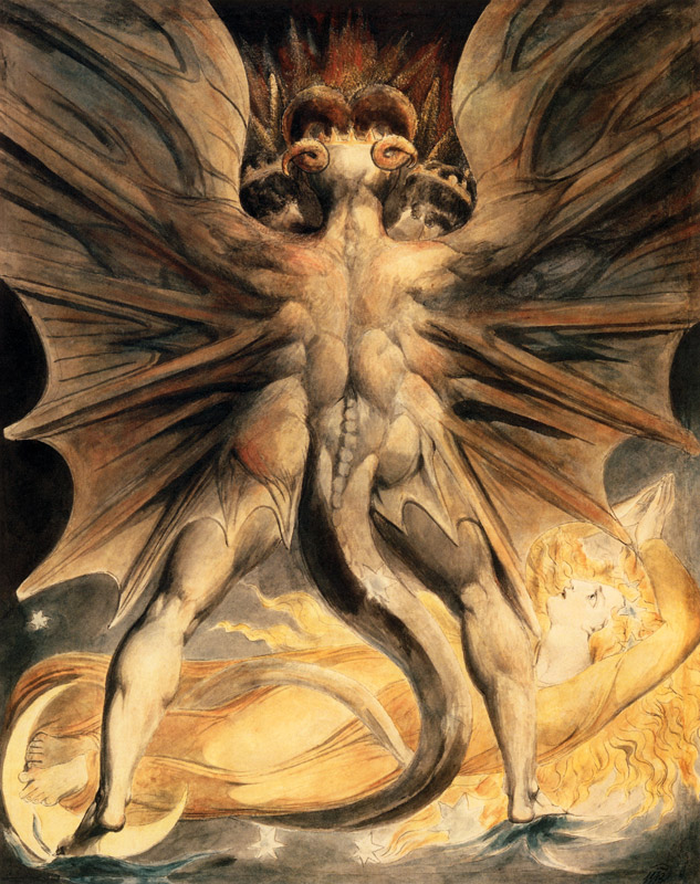 El Gran Dragón y la mujer vestida con el sol de William Blake