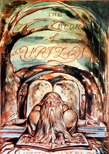 The First Book of Urizen; title page, showing Urizen (representing the embodiment of unenlightened r de William Blake
