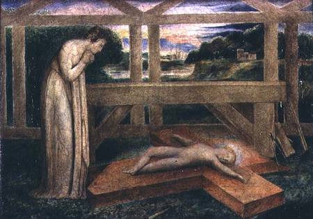 The Christ Child asleep on a Cross de William Blake