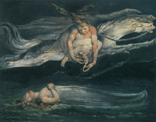 El final de la compasión por la sucesión de la Divina Comedia de Dantes  de William Blake