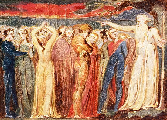 Joseph of Arimathea preaching to the inhabitants of Britain de William Blake