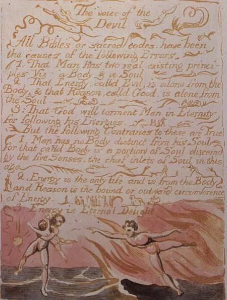 The Marriage of Heaven and Hell; The Voice of the Devil de William Blake