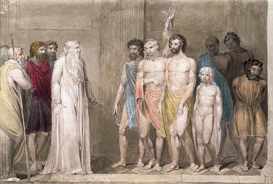St. Gregory and the British Captives de William Blake