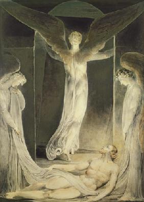 La resurrección: Los ángeles alejándose de la Piedra del Sepulcro