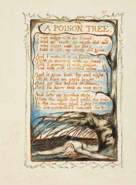 A Poison Tree. Songs of Innocence and of Experience de William Blake
