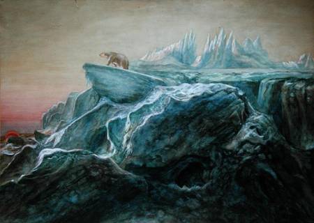 Polar Bear on an Iceberg de William Bradford