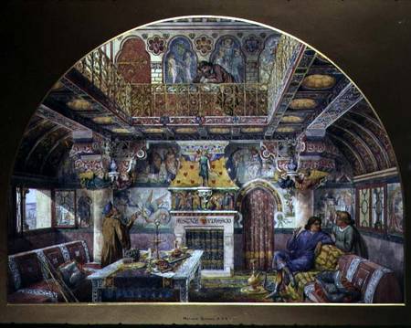 Design for the Decoration of the Summer Smoking Room at Cardiff Castle de William Burges
