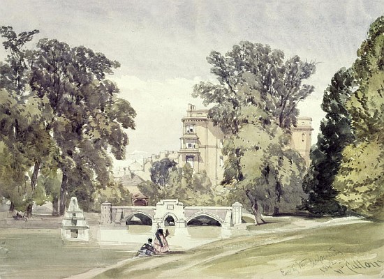 West End of the Serpentine, Kensington Gardens de William Callow