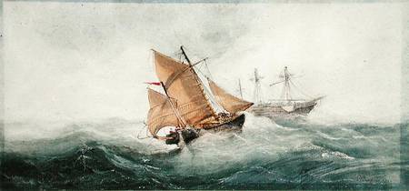 Approaching the Wreck de William Clarkson Stanfield