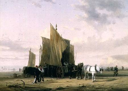 On The Coast at Yarmouth (one of a pair) de William Collins