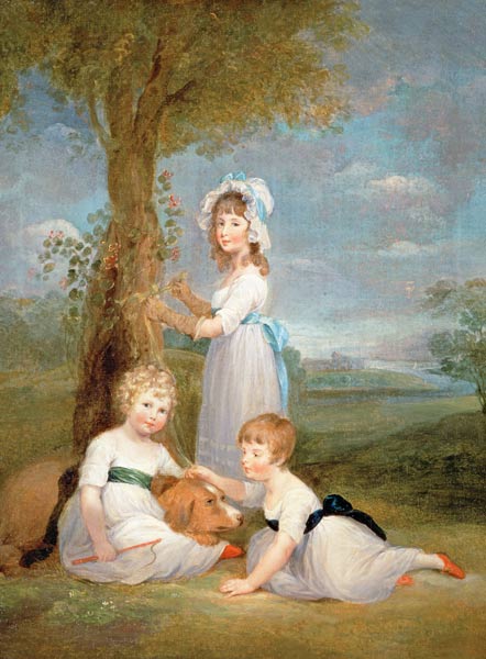 The Earl of Lincoln, Lady Anna Maria and Lady Charlotte Pelham Clinton, the Children of the 4th Duke de William Collins