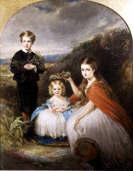 Portrait of the Middleton Children: Jessie Caroline (Colla) (b.1851) Alfred Harold (b.1857) and Alic de William Crawford
