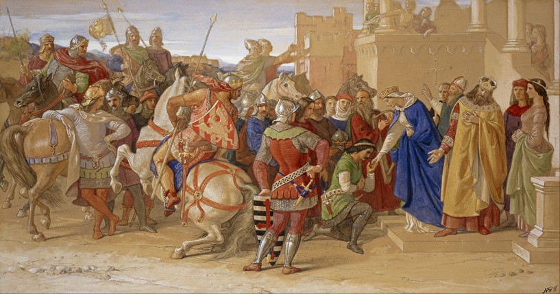 The Knights of the Round Table about to Depart in Quest of the Holy Grail de William Dyce