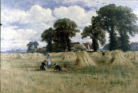 Harvest Time, Dorney, near Windsor de William E. Harris