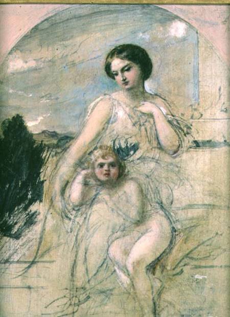 Mother and Child (board) de William Edward Frost