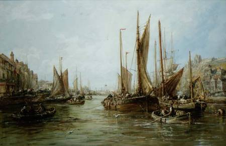 Quayside with Fishing Boats de William Edward Webb