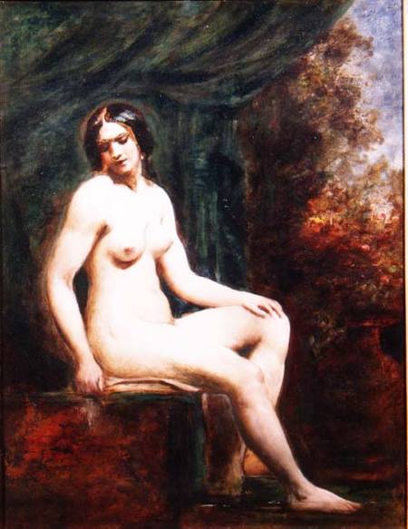 Seated Female Nude (board) de William Etty
