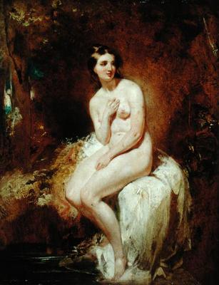 The Bather (oil on panel) de William Etty