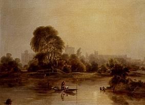Look at the Windsor Castle over the Thames de William Fowler