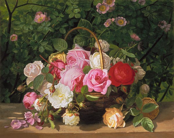 Canasto de rosas de William Hammer