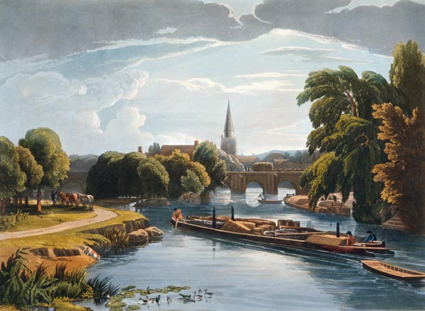 Abingdon Bridge and Church de William Havell