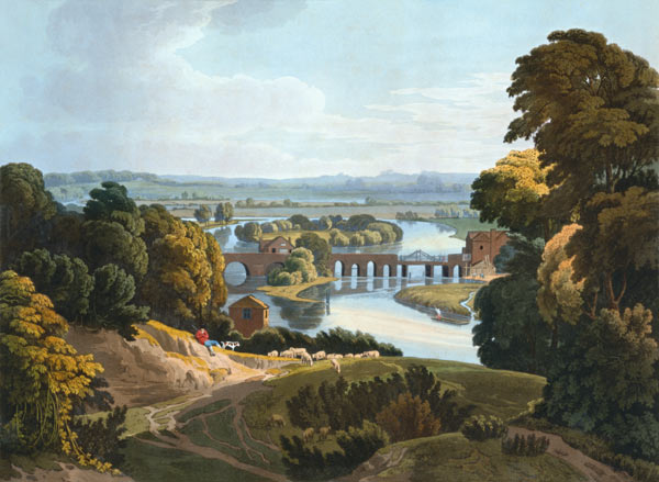 Caversham Bridge, near Reading de William Havell