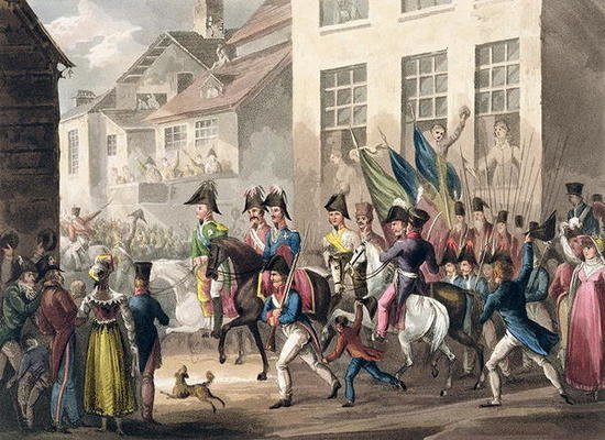 Entrance of the Allies into Paris, March 31st 1814, from 'The Martial Achievements of Great Britain de William Heath