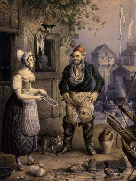 A Fisherman and a Maid de William Heath